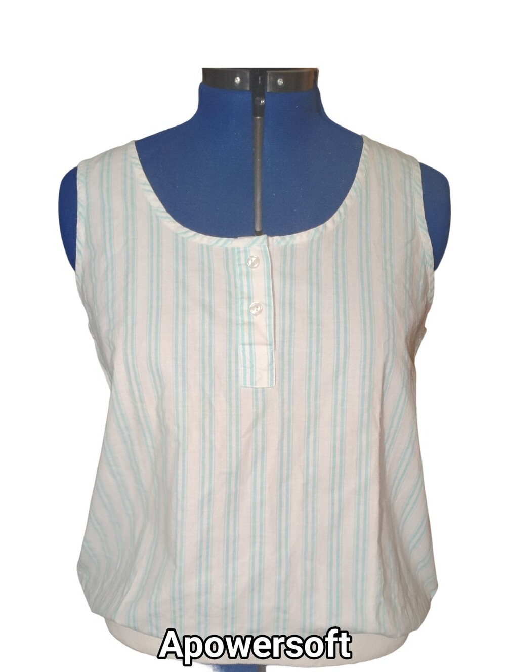 Vintage Gitano Striped Henley Tank Size L